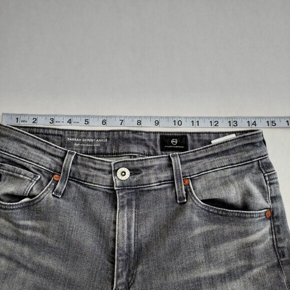 AG Adriano Goldschmied Farrah Hi Rise Skinny Ankle Gray Jeans - Picture 5 of 7